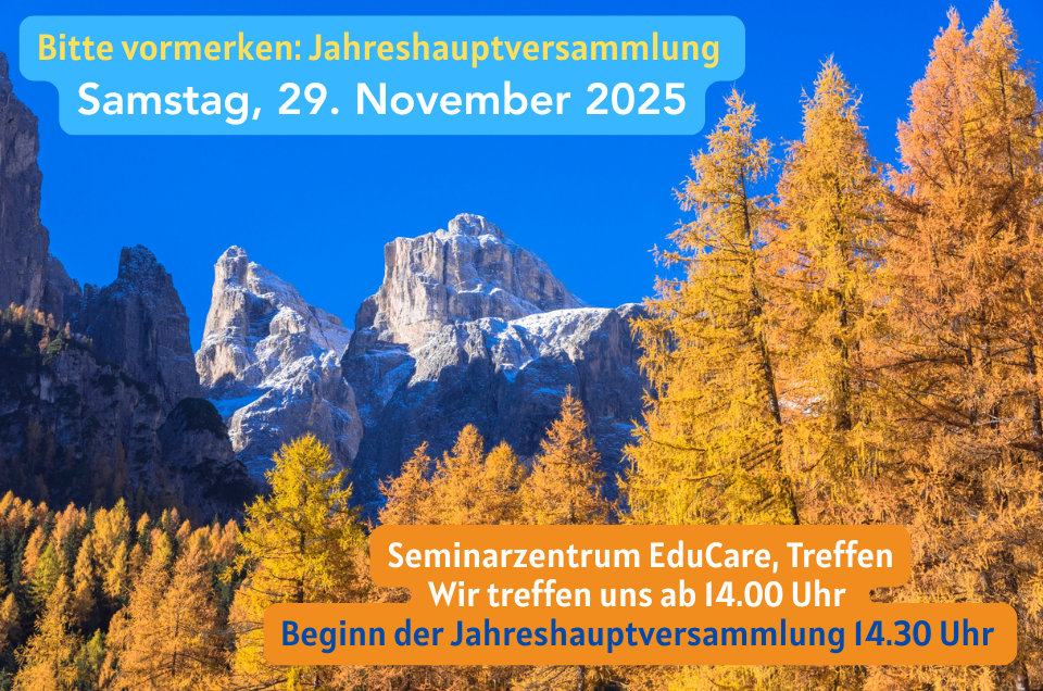Termin Jahreshauptversammlung: 29.11.2025